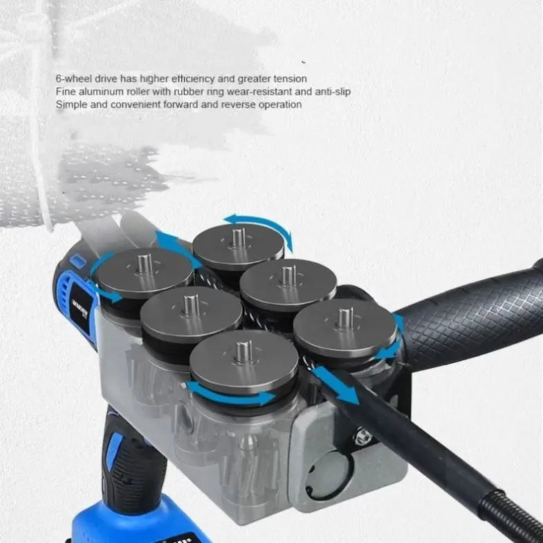 TEBAK Automatic Electrician Tools Lithium Battery Stringing Machine Electric Wire Threading Machine 40m/min Cable Puller
