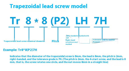 TEBAK D-11 Tr12 Tr14 Tr16 Tr20 Stainless Steel Shaft Trapezoidal Jack Lift Right and Left Hand Gearbox Lead Screw