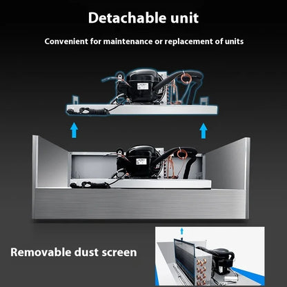 TEBAK Stainless Steel 6 Door Dual Temperature Freezer Hotel Restaurant Commercial Upright Kitchen Refrigerator Freezer