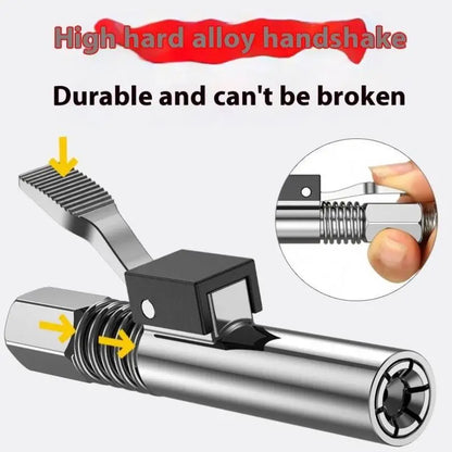 Hot Seal Locking Clamp Type High Pressure Grease Gun Coupler Lock Grease Gun Nozzle Single Handle Coupling End Connector