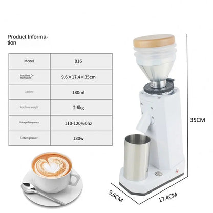 TEBAK 110V/220V Titanium Conical Burr Coffee Grinder Metal Coffee Grinder Household Conical Burr Coffee Bean Grinder Electric