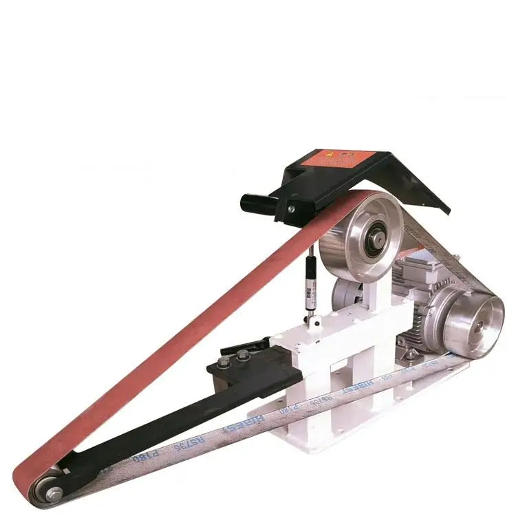 TEBAK Automatic Metal Sanding Belt Machine Multifunctional Belt Grinder Machine for Deburring and Polishing Metal Knife Parts