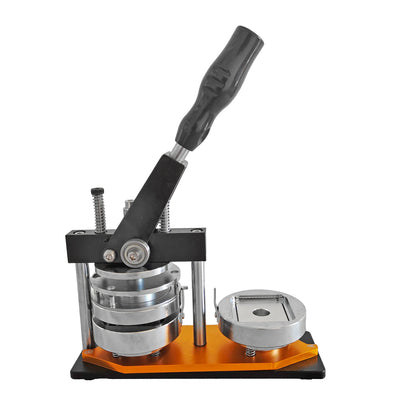 China Low Cost Angular Corner High Quality Polyester Button Machine Rectangle Shape Fridge Magnet Button Badge Making Machine