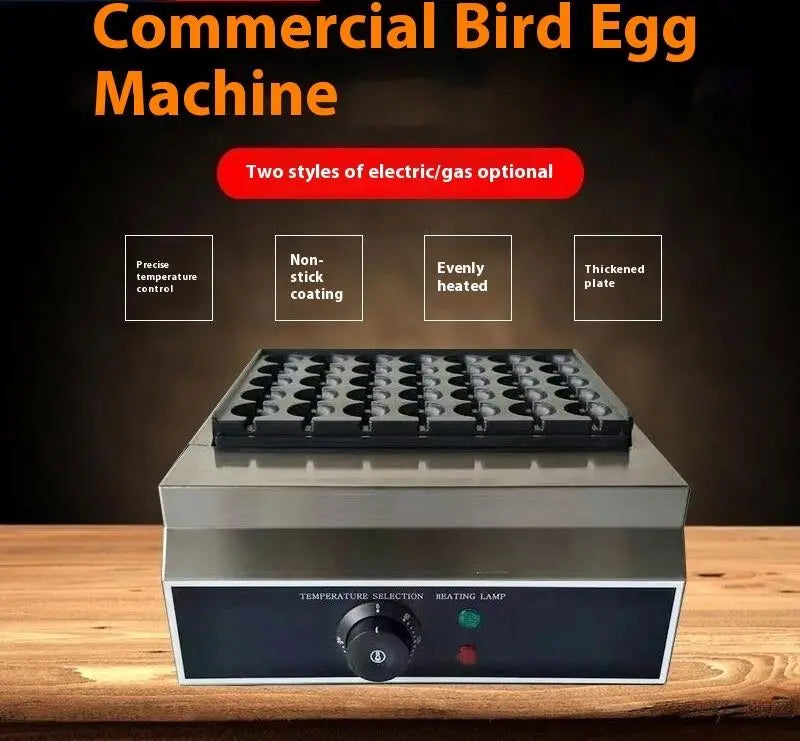 Commercial Electric Quail Egg Roasting Machine Bird Eggs Furnace Baking Grill 35 Holes Lpg Gas Quail Eggs Cooking Machine