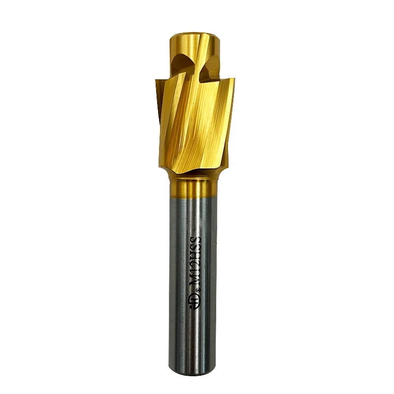 TEBAK M6-m16 High-speed Steel Countersunk Head Milling Cutter 4-tooth Titanium Plated Straight Shank End Milling Cutter