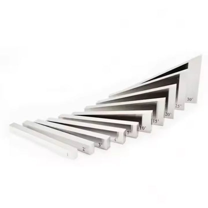 TEBAK 10pcs Set Angle Block Set 1, 2, 3, 4, 5, 10, 15, 20, 25, 30 Precision +/- 20 Seconds, Machinist Tool Block Gauge Gage