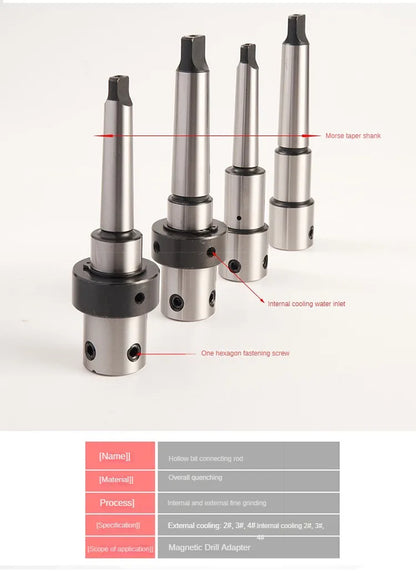 ANDUUK Taper Arbor MT2/MT3 for Annular Cutter Hollow Drill Bit Clamp Chuck Magnetic Drill Extension Drilling Tool Holder