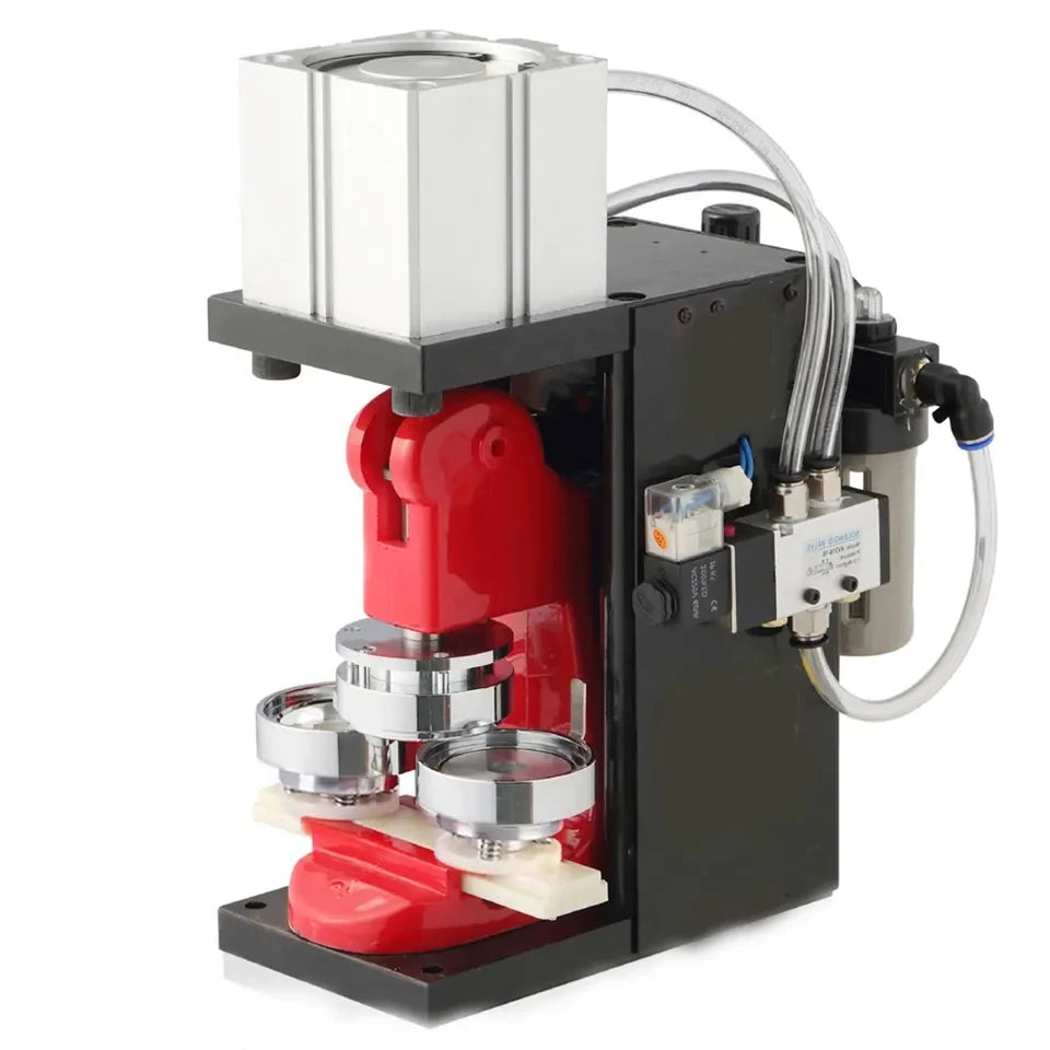 TEBAK Pneumatic Hand Press Pin Button Making Machine 58MM Button Badge Press