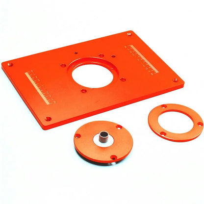 TEBAK W-58 85x85mm Good Quality CNC Machine Aluminum Red Router Table Insert Plate Control Tool Plate Factory Produce