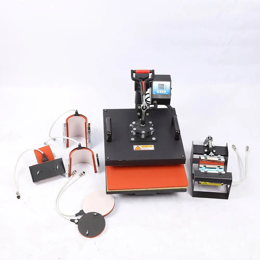 TEBAK Multifunction Heat Press Machine Heat Transfer Paper Printing Machine Combo Sublimation Heat Press Machine for Cloths Cup