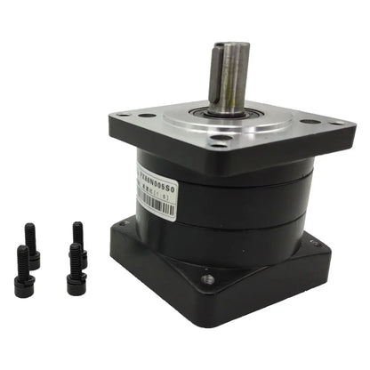 PX86N005S0 Planetary Reducer Black Planetary Reducer, Reduction Ratio 1:5, Flange  on Method.