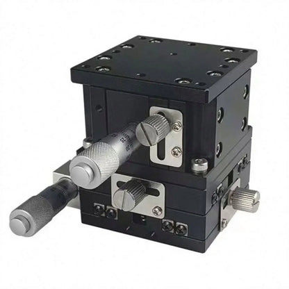 TEBSAK XYZ 3 Axis Linear Stage Trimming Platform Bearing Tuning Sliding Table 60x60mm