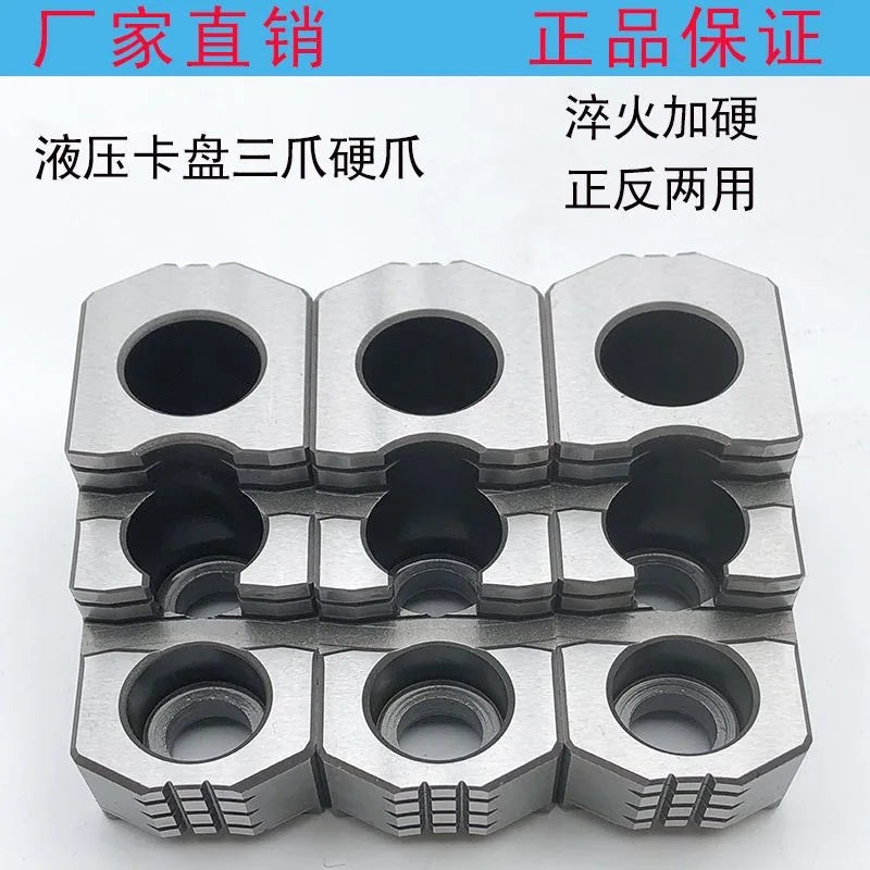 TEBAK Hydraulic Chuck Hard Jaw High Precision 5/6/8/10/12/15 Inch Oil Pressure Chuck Standard 3 Claws for CNC Lathe Accessories