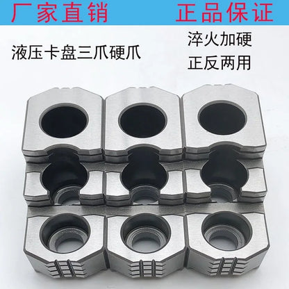 TEBAK Hydraulic Chuck Hard Jaw High Precision 5/6/8/10/12/15 Inch Oil Pressure Chuck Standard 3 Claws for CNC Lathe Accessories