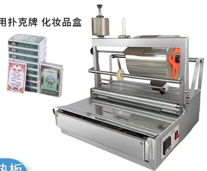 TK04 Portable Soap Perfume Packaging 3D Box Overwrapping Manual Control Cellophane Film Wrapping Machine