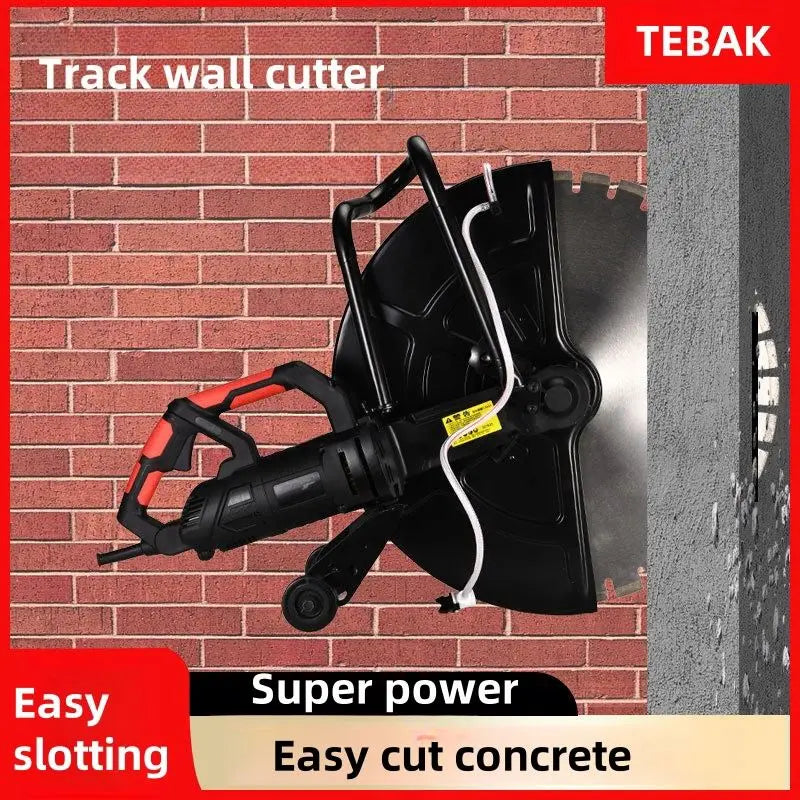 TEBAK Electric Round Blade Cutting Concrete Wall Saw Machine 3200W 400mm Handheld Electric Power Diamond Circular Saw