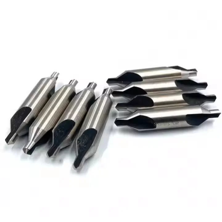 TEBAK Drills Bits for Lathe Metalworking Center Spotting HSS Countersink Self Center Combination Drill Bit Center Drill Bits