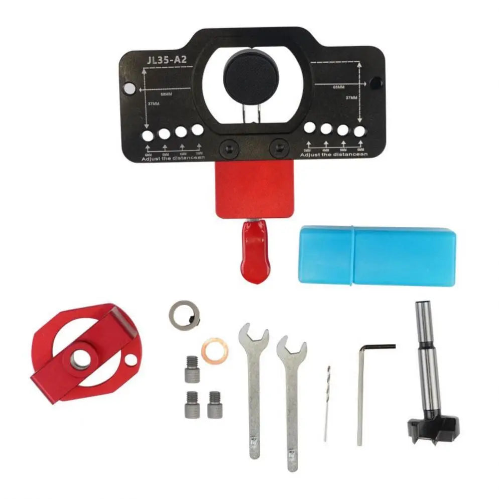 Fixture Aluminum Alloy Hole Opener Template Door Custom 35mm Hinge Boring Jig Woodworking Hole Drilling Guide Locator