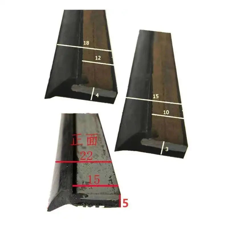 4.0x12/3.0x10x2.5mm Wiper 5.0x15 Wiper Black Color Rubber Wiper Lips for Steel Telescopic Cover and Scrapping Plate