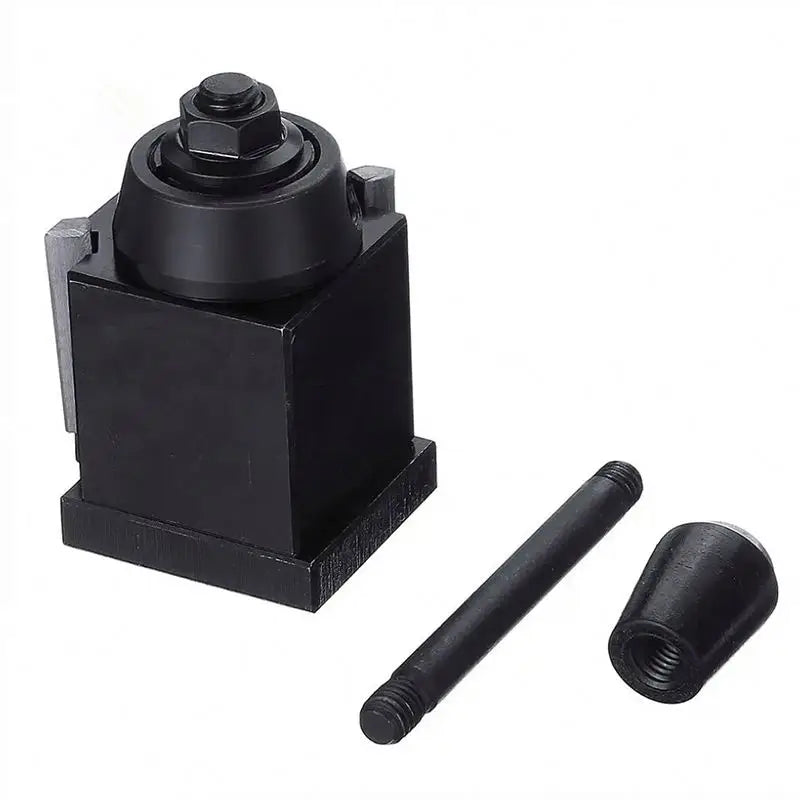 TEBAKHigh Durability OXA 3pc Wedge Type Tool Post Set for Efficient for Lathe Operations with Quick Change Capability