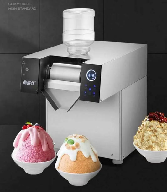 TEBAK Snow Flower Snowflake Flake Crusher Maker Make Shaved Ice Shaver Bingsu Machine Snow Flake Snow Cone Cream Machine