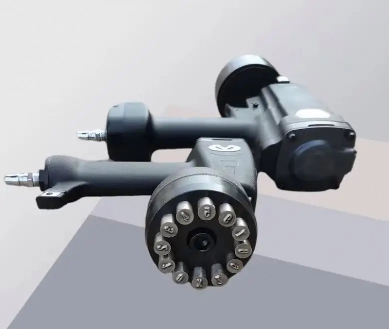 TEBAK 0-9 Numbers Impact Information Onto Cylinder Car Repair Rotary Pneumatic Impact Marking Machine Metal Plate Coder Marker