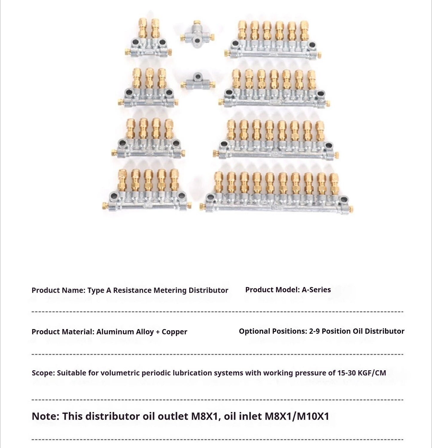 TEBAK Quantified Decompression Thin Oil Distributor Lubrication Fitting Centralized Lubrication System