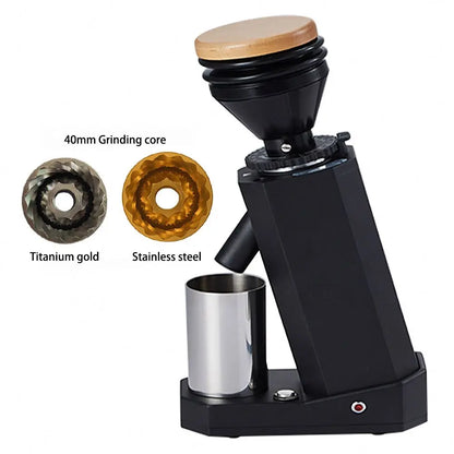 110V and 220V 40mm Titanium Conical Burr Coffee Grinder / Metal Coffee Grinder