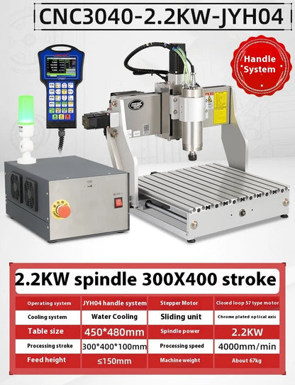 TEBAK JY-02 Mini Cnc Engraver  3040 Industrial Engraving 3axis 4axis CNC Milling Machine 1.5KW 2.2KW Carving Equipment