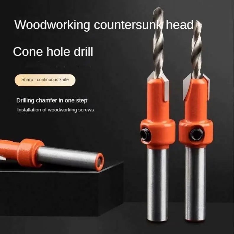 Tebak Wood Working Tool Tungsten Carbide Countersink Wood Drill Bit With Quick Change Hex Shank Screw Chamfer