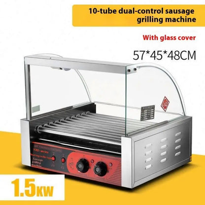 Electric 304 Stainless Steel Rollers Commercial Sausage Hot Dog Rolling Grill Machine