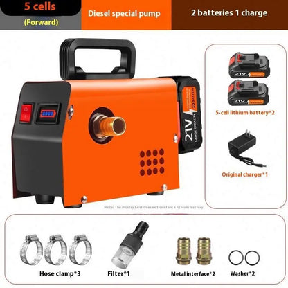 Self Absorbing Lithium Battery Oil Pump 850W Fuel Transfer Pump Diesel Kerosene Electric Fuel Dispenser Refueling Machine