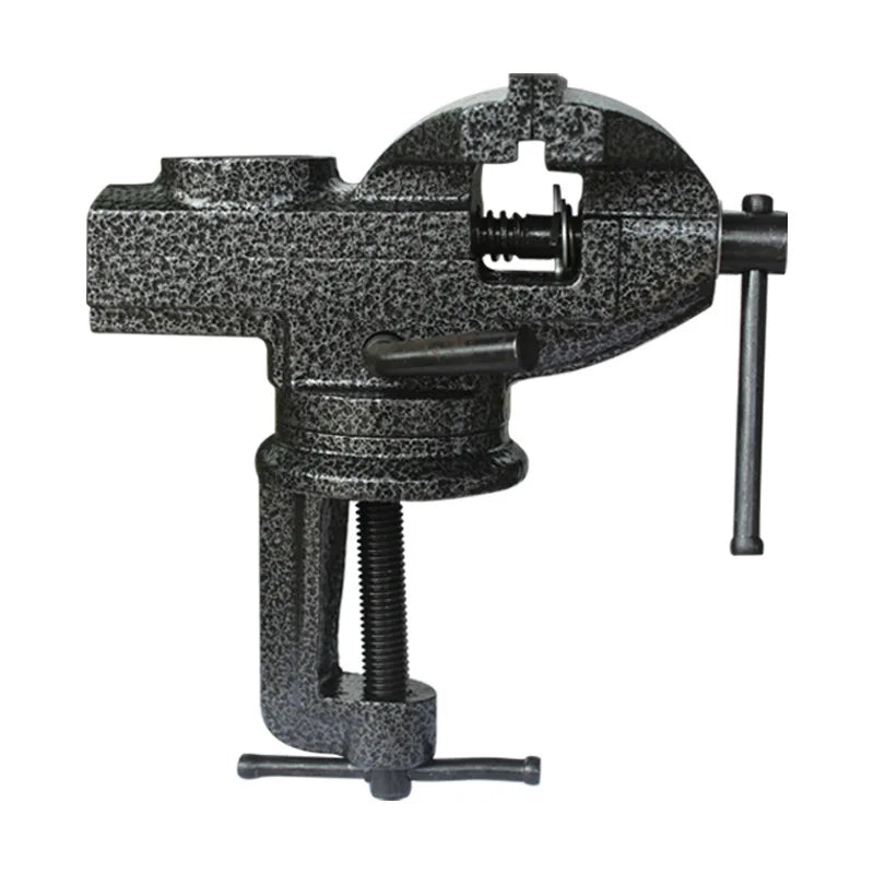 ANDUUK DL110080 Multi-functional Swivel Small Table Vice Household Work Flat Vice Type 80 Black Sliding Smooth Strong Clamping