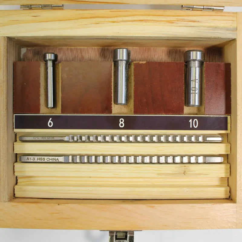 TEBAK Hot Sale 6/PCS Keyway Broach Sets, with Bushing & Shim for Industrial Tools