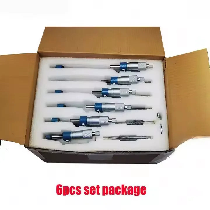 0-25mm 0.01mm Measuring Tool Series Outside Micrometers Set 0-100mm Outer Diameter Micrometer Set Spiral Micrometer 3/4/6 Sets