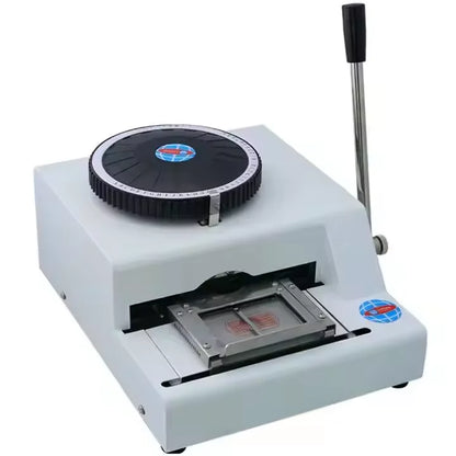 TEBAK Plastic Card Making Machine PVC Card Embosser 52 Character Stainless Steel Card Making Embosser Code Embossing Machine