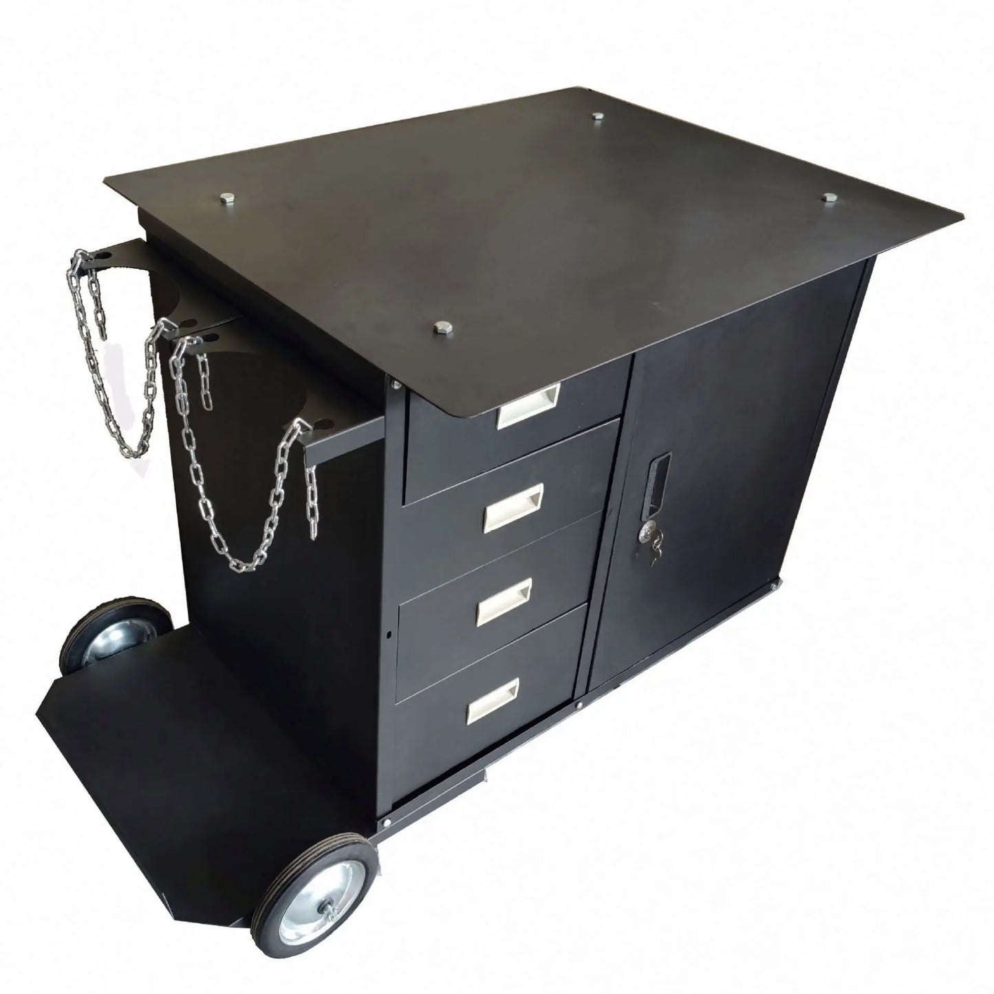 Welding Cart Heavy Duty Welder MIG Universal Gas Cylinder Steel Welding Machine Trolley Cart With Chain Handle and Drawers