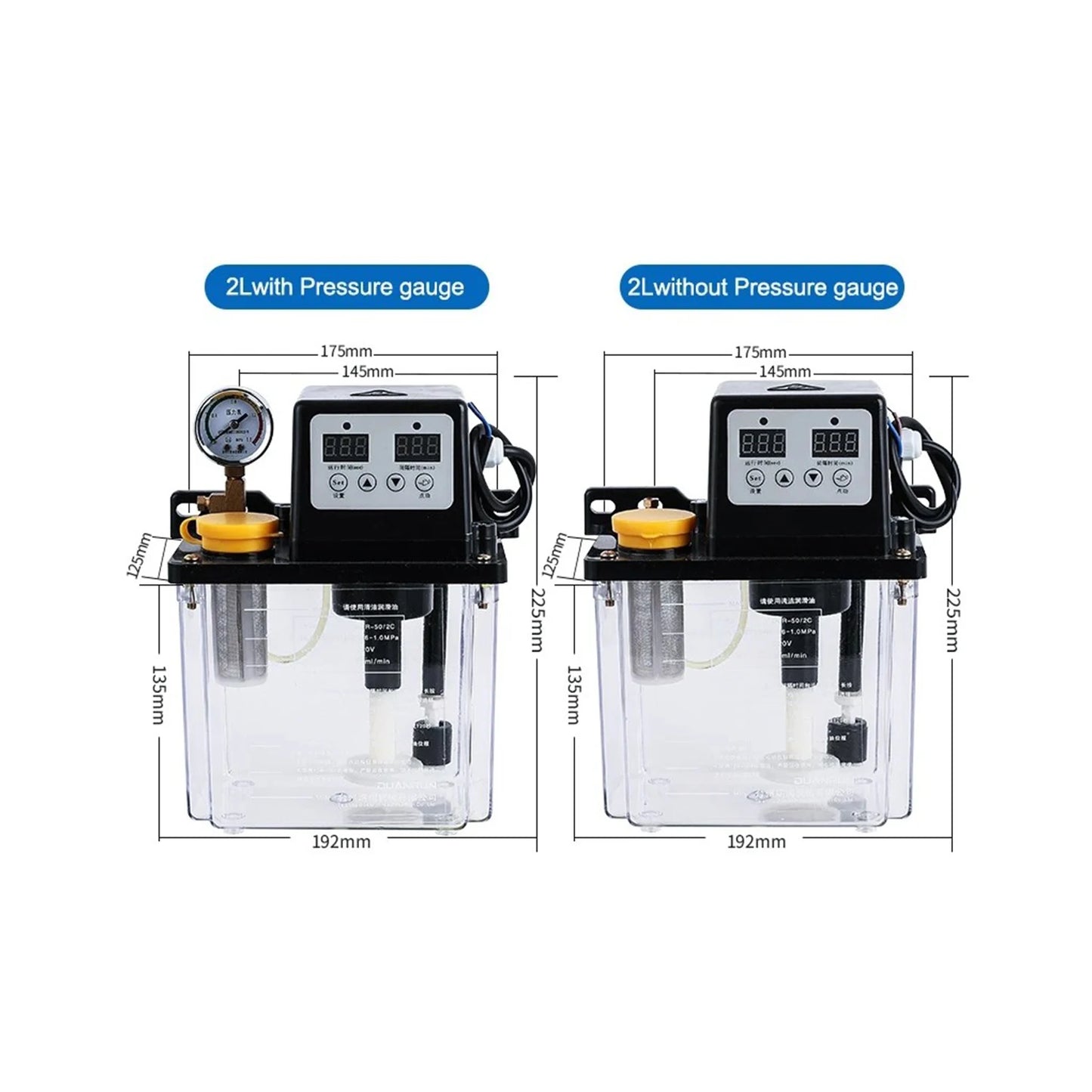 TEBAK Electrical Lubrication Oil Pump HPS02 0.5L 1L 2 Liter Lubricant Automatic Lubricating Oil CNC Machine Electromagnetic Pump