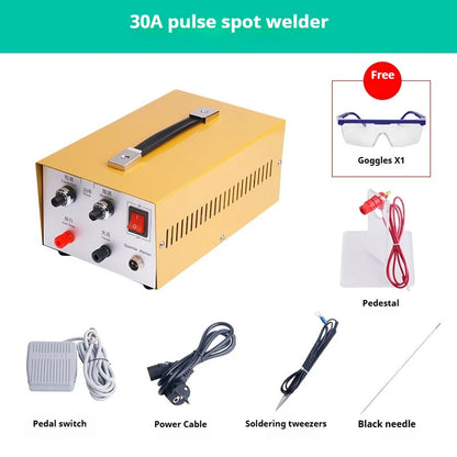 TEBAK 30/50/80/100A Mini Spot Welder Laser Spot Welding Machine Handheld Laser Welder for Gold/Silver Jewelry Processing
