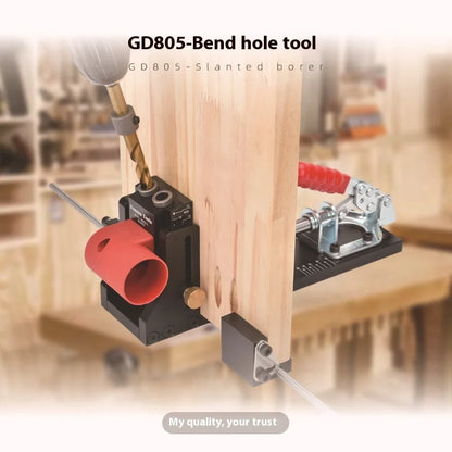 TEBAK W-148 Hinge Hole Opening Tool Woodworking Board Connector Oblique Hole Punching Locator