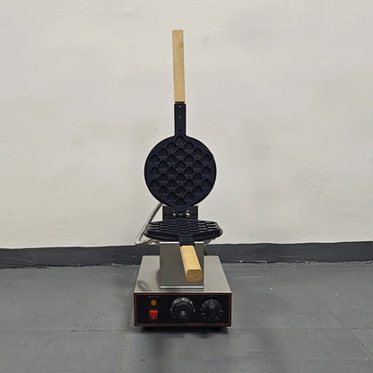 Eggy Maker Electric Bubble Waffle Maker 7.8'' NonStick Hong Kong Style Egg Waffle Iron Baker With Timer & Temperature Control