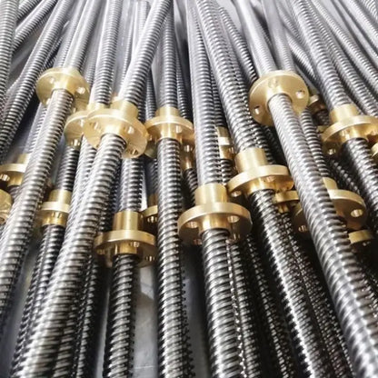 D-11 8mm T8 Stainless Steel Trapezoidal Threaded Rod Screw Pitch 1MM 2MM 4MM Trapezoidal Lead Screw Nut for 3D Printer