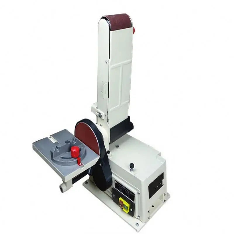 A 500W Vertical Small Desktop Polishing Abrasive Belt Machine Sand Belt Machinery for Woodworking