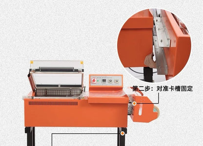 TEBAK 2 in 1 Sleeve Tunnel Case Tool Toiletries Strip Plastic Packaging Pof Film Seal Cutting Shrink Wrapping Machine