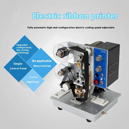 Semi-automatic Hot Stamping Foil Ribbon Expiry Date Manual Batch Number Coding Printing Machine/Ribbon Coding Machine Best Price