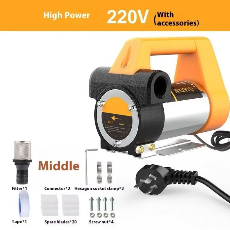 High Flow Electric Self-priming diesel Circulation Pump Car Mounted Small Fuel Dispenser diesel Light Kerosene Oil Pump Fuel