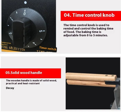 Commercial Waffle Maker Machine Stainless Steel Round Snack Machines Non Stick Rotating Waffle Making Machine