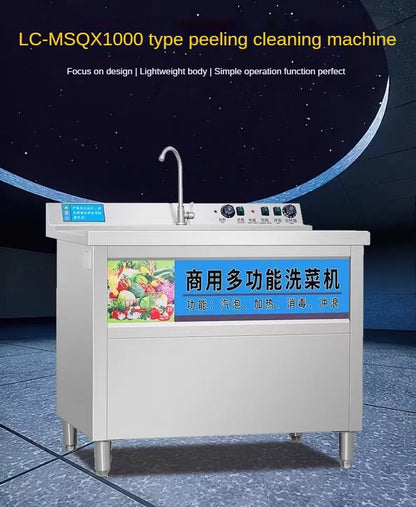 TEBAK Automatic Stainless Steel Fruit Vegetable Cleaning Machine With Ozone Bubble Auto Vegetable Fruit Washer Washing Machine