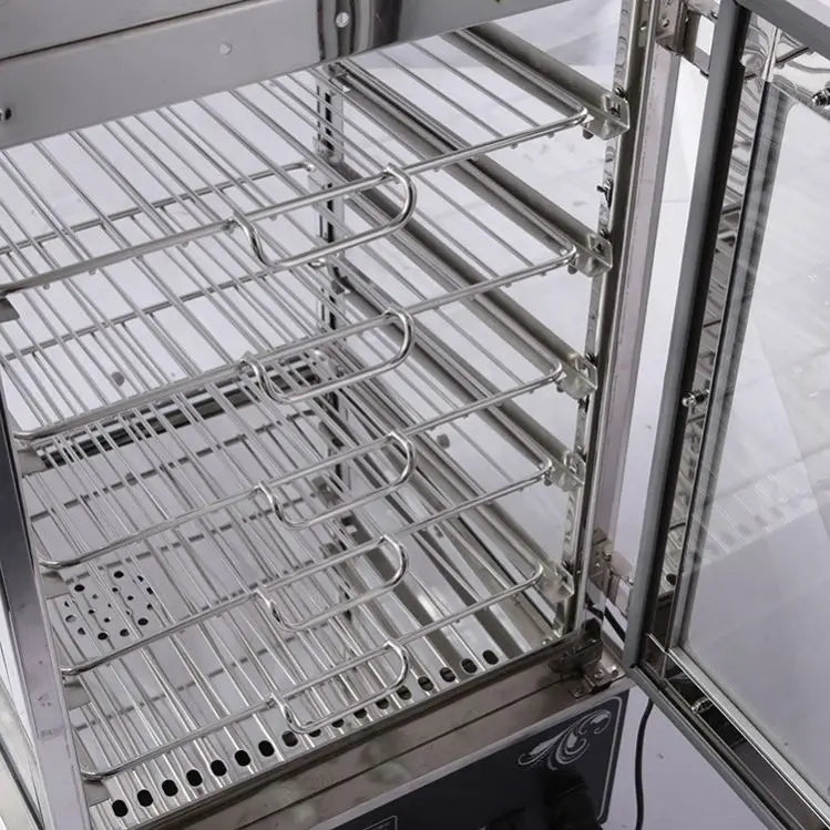 TEBAK Commercial Aluminium Tray Dim Sum Hotel Restaurant Electric Food Display Warmer Steamer Industrial Steamer Cabinet