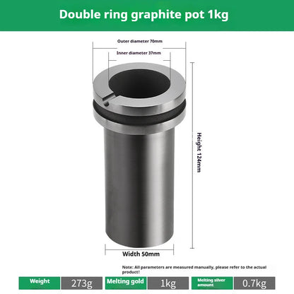 TEBAK High Temperature Silicon Carbide Graphite Crucible Goldsmith Tools Metal Iron Crucibles for Gold Silver Copper Aluminum